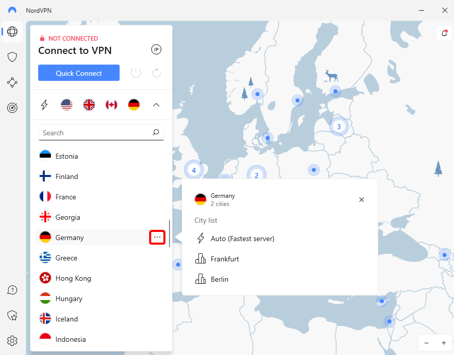 VPN networks in Europe.
